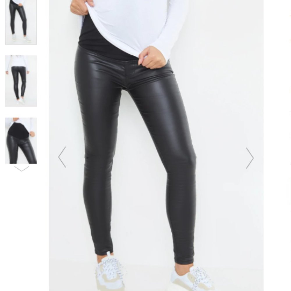 PRETTYLITTLETHING Maternity Black Skinny Jeans